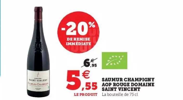 saumur champigny aop rouge domaine saint vincent 20% de remise immédiate