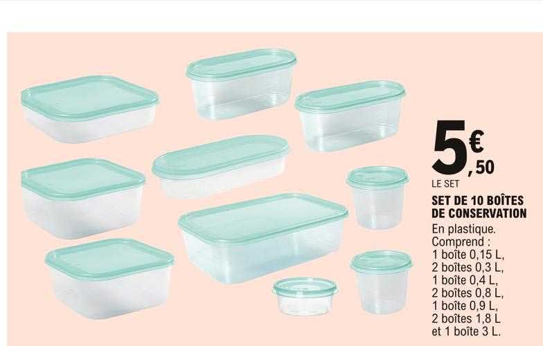 Set De 10 Boîtes De Conservation