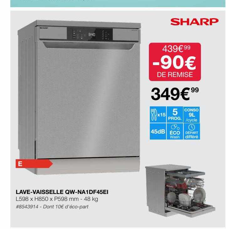 sharp lave-vaisselle qw-na1df45ei