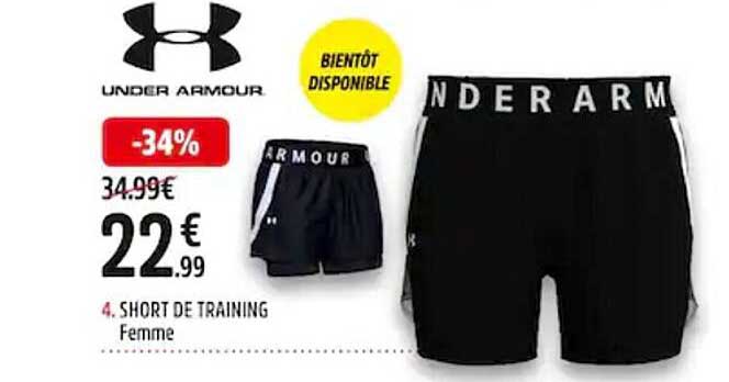 short de training femme under armour