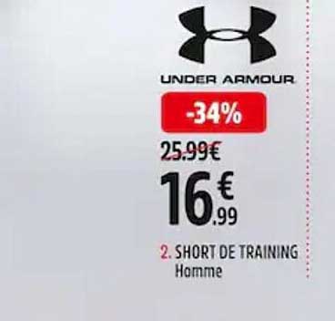 short de training homme under armour