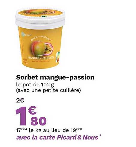 sorbet mangue-passion
