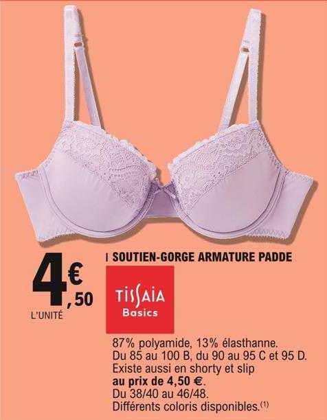 soutien-gorge armature padde tissaia basics