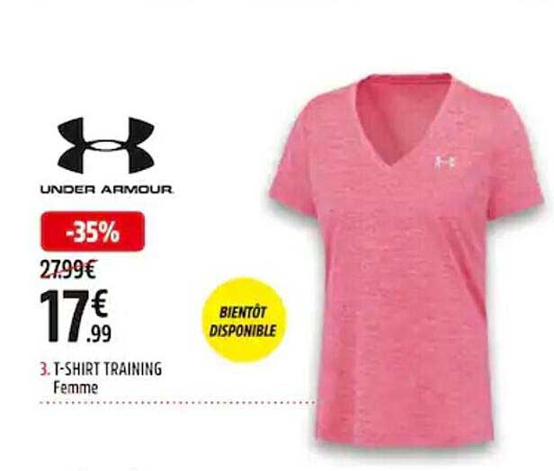 t-shirt training femme under armour