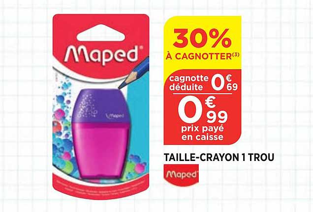 taille-crayon 1 trou maped
