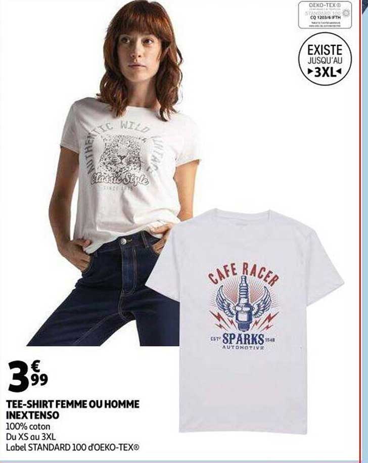 tee-shirt femme ou homme inextenso