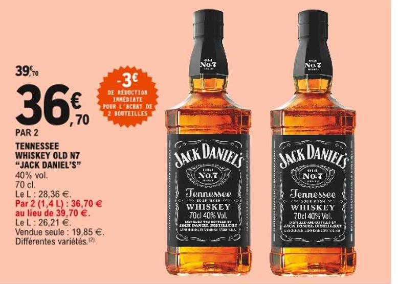 tennessee whiskey old n7 "jack daniel's"