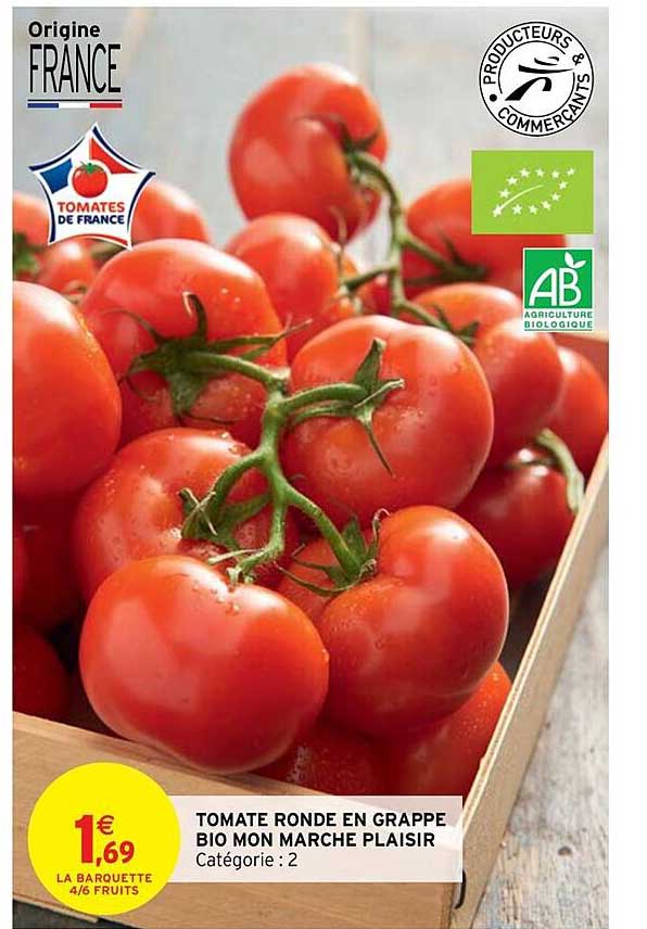 tomate ronde en grappe bio mon marche plaisir