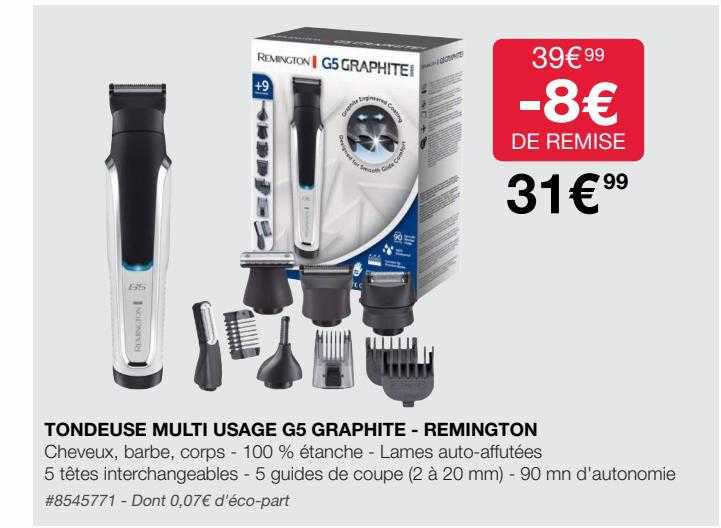 tondeuse multi usage g5 graphite remington