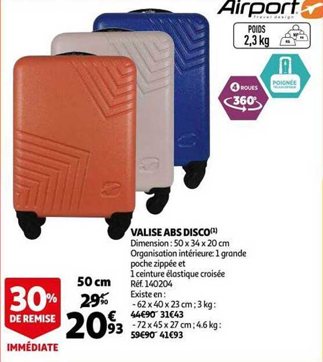 valise abs disco 30% de remise immédiate