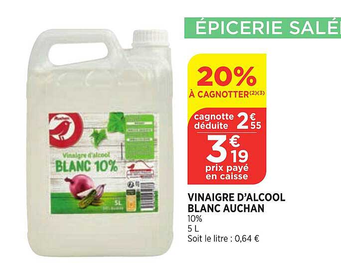 vinaigre d'alcool blanc auchan