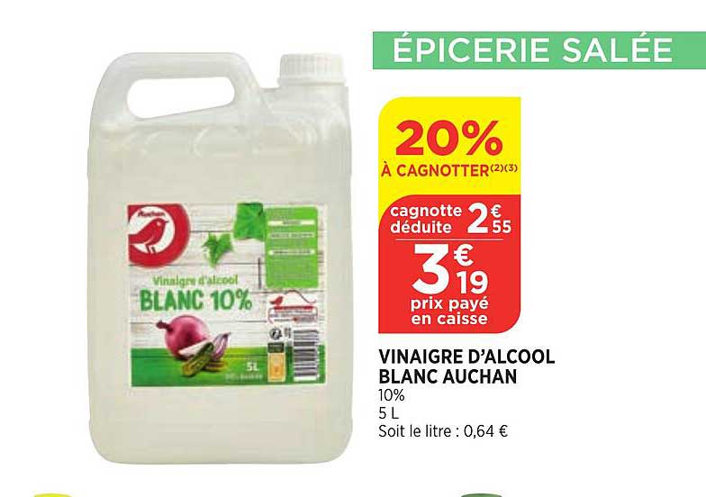 vinaigre d'alcool blanc auchan