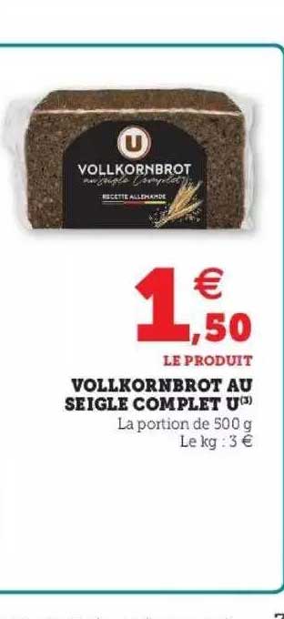 vollkornbrot au seigle complet u