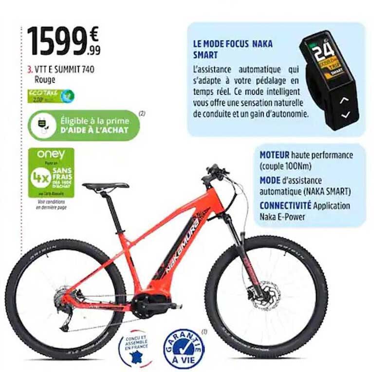 vtt e summit 740 rouge