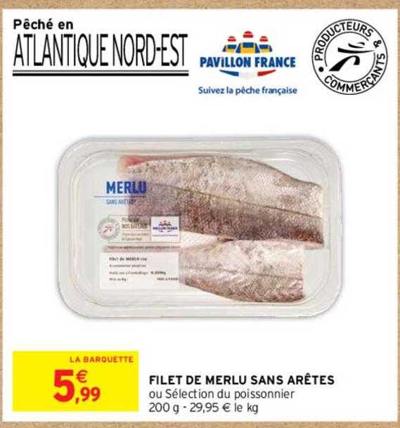 filet de merlu sans arêtes