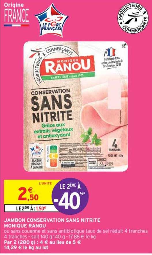 jambon conservation sans nitrite monique ranou