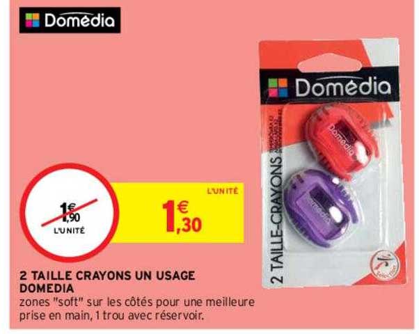 2 tailles crayons un usage domédia