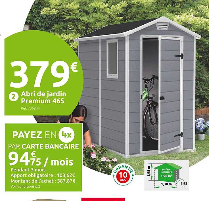 abri de jardin premium 46s