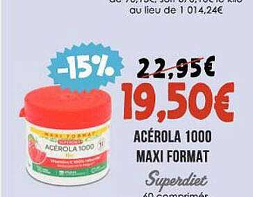 acérola 1000 maxi format superdiet
