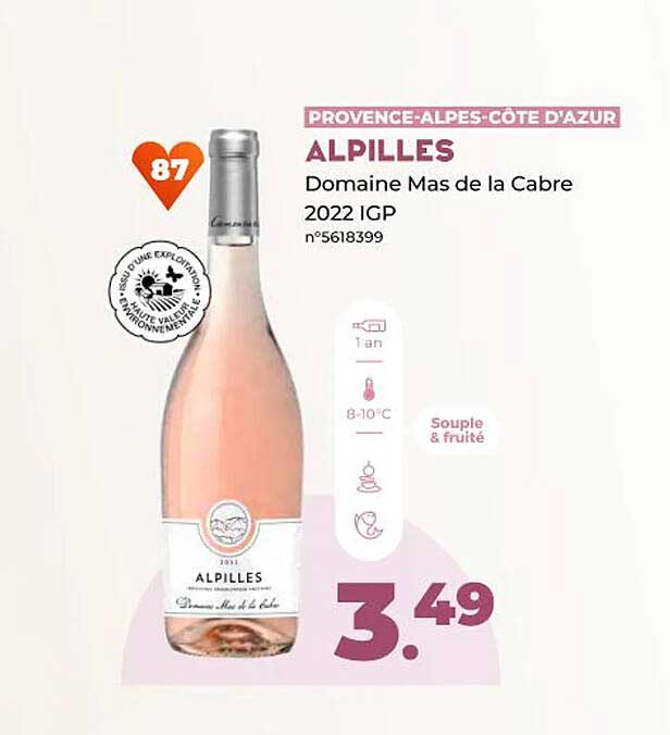 alpilles domaine mas de la cabre 2022 igp
