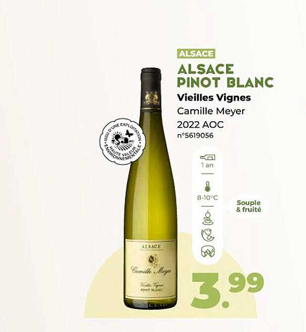 alsace pinot blanc vieilles vignes camille meyer 2022 aoc