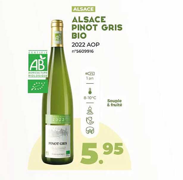 alsace pinot gris bio 2022 aop