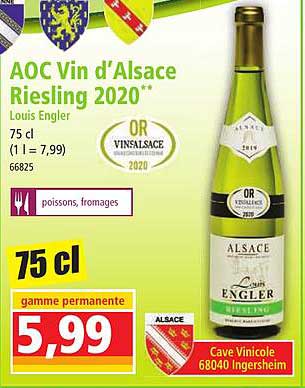 aoc vin d'alsace riesling 2020 louis engler