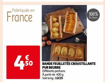 bande feuilletée croustillante pur beurre