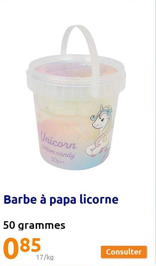 barbe à papa licorne