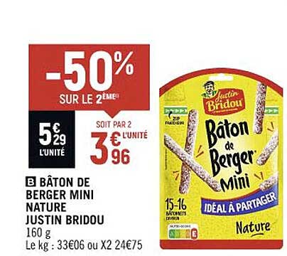 bâton de berger mini nature justin bridou