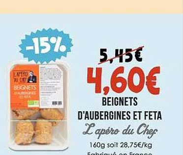 beignets d'aubergines et feta l'apéro du chef