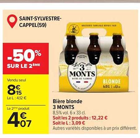 bière blonde 3 monts