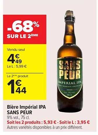 bière impérial ipa sans peur
