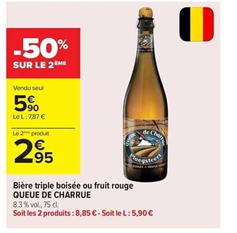 bière triple boisée ou fruit rouge queue de charrue