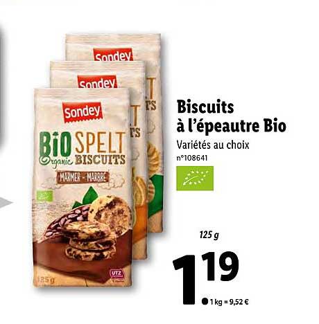 biscuits à l'épeautre bio sondey