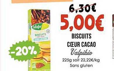 Biscuits Coeur Cacao Valpibio