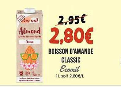 boisson d'amande classic ecomil