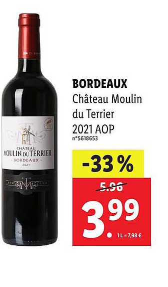 bordeaux château moulin du terrier 2021 aop
