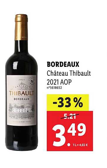 bordeaux château thibault 2021 aop
