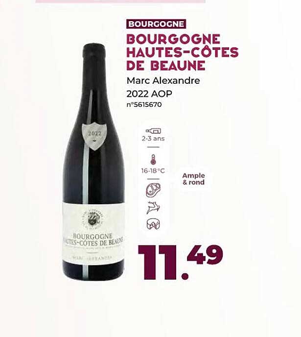 bourgogne hautes-côtes de beaune marc alexandre 2022 aop