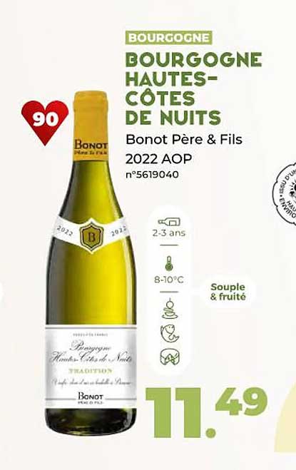 bourgogne hautes-côtes de nuits bonot père & fils 2022 aop