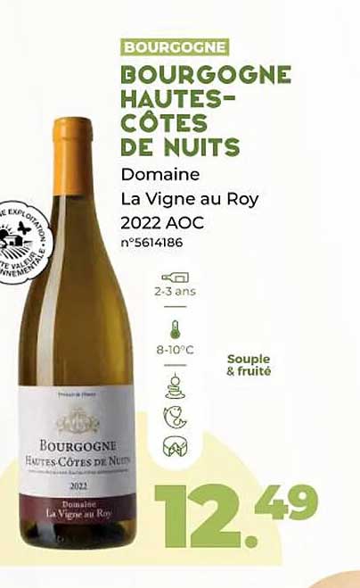 Bourgogne Hautes-côtes De Nuits Domaine La Vigne Au Roy 2022 Aoc