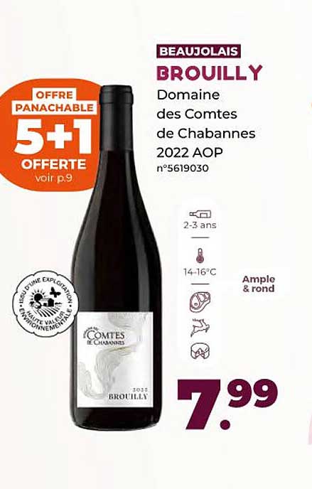 brouilly domaine des comtes de chabannes 2022 aop