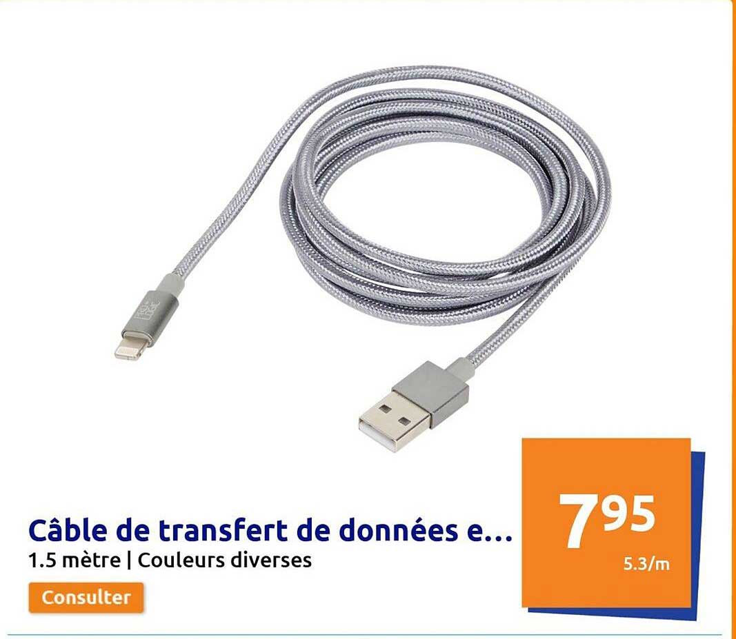 câble de transfert de données e...