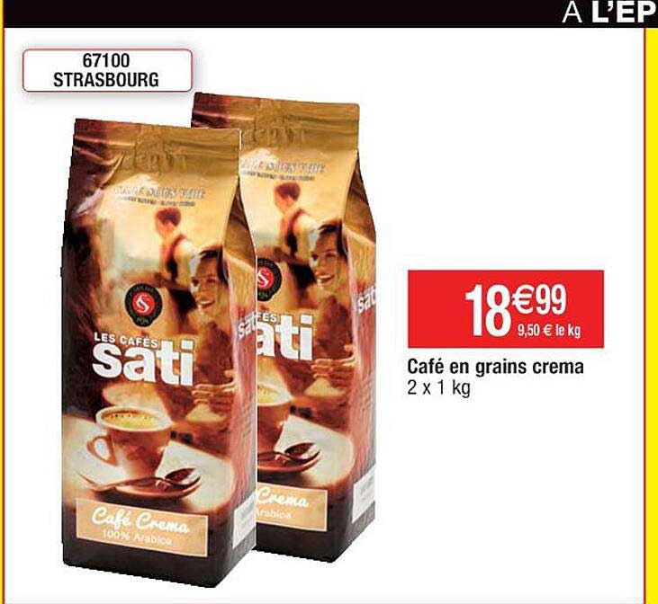 café en grains crema