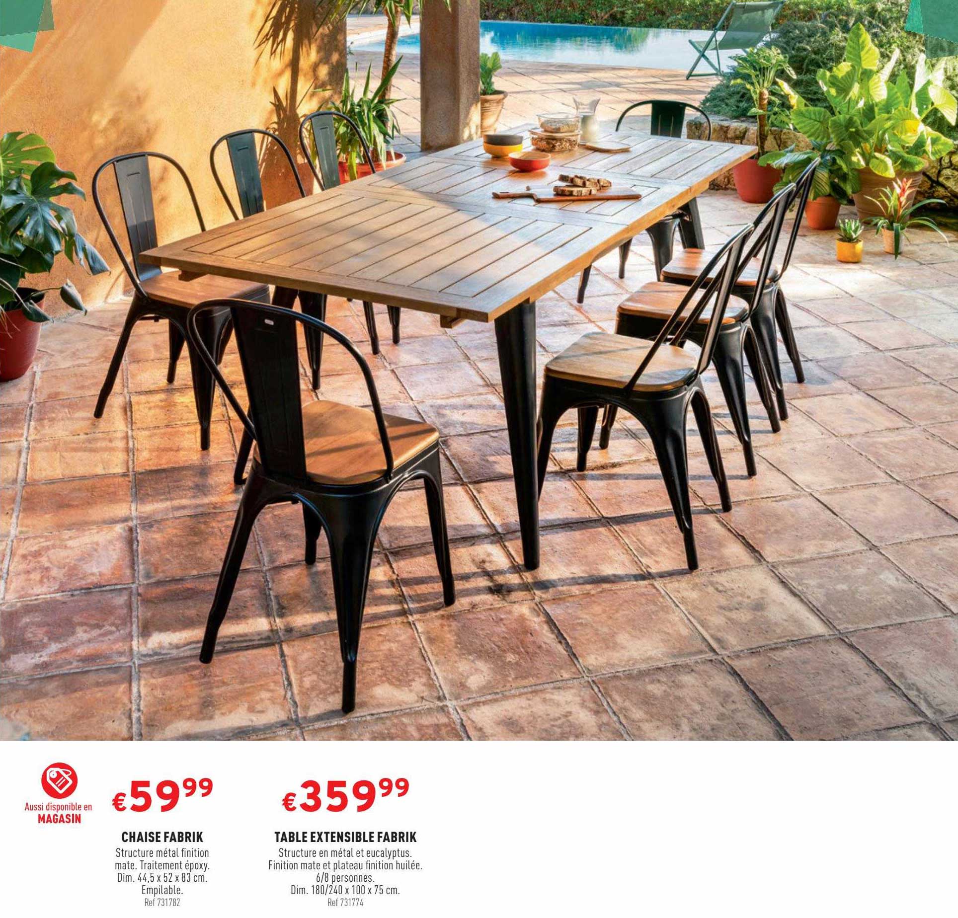 Chaise Fabrik, Table Extensible Fabrik