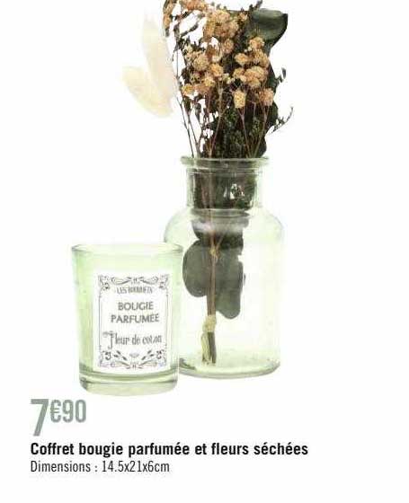 Coffret Bougie Parfumée Et Fleurs Séchées