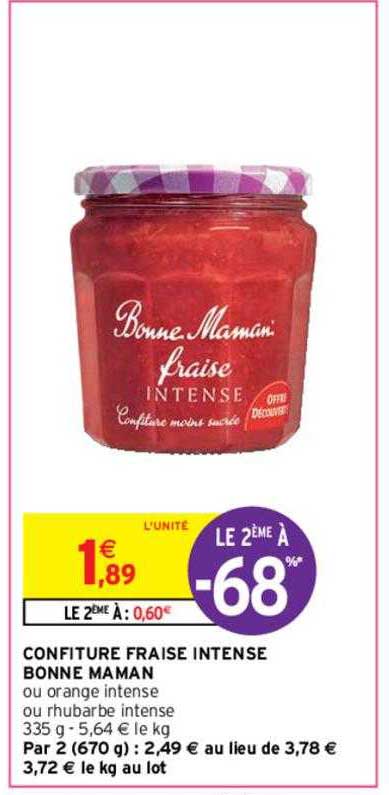 confiture fraise intense bonne maman