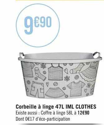 corbeille à linge 47 l iml clothes