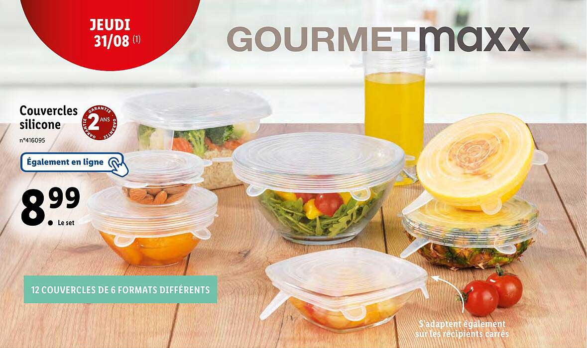 couvercles silicone gourmet maxx